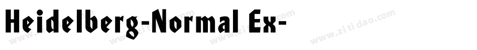 Heidelberg-Normal Ex字体转换